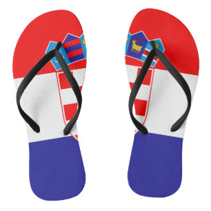 Kroatien-Flagge Flip Flops