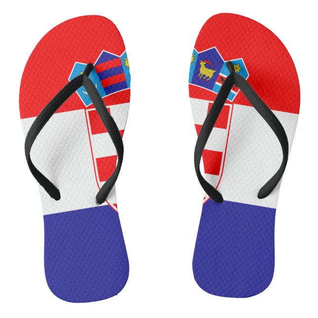 Kroatien-Flagge Flip Flops (Fußbett)