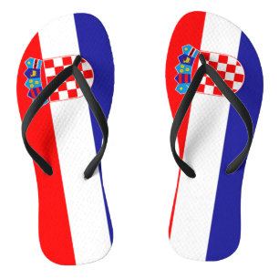 Kroatien-Flagge Flip Flops