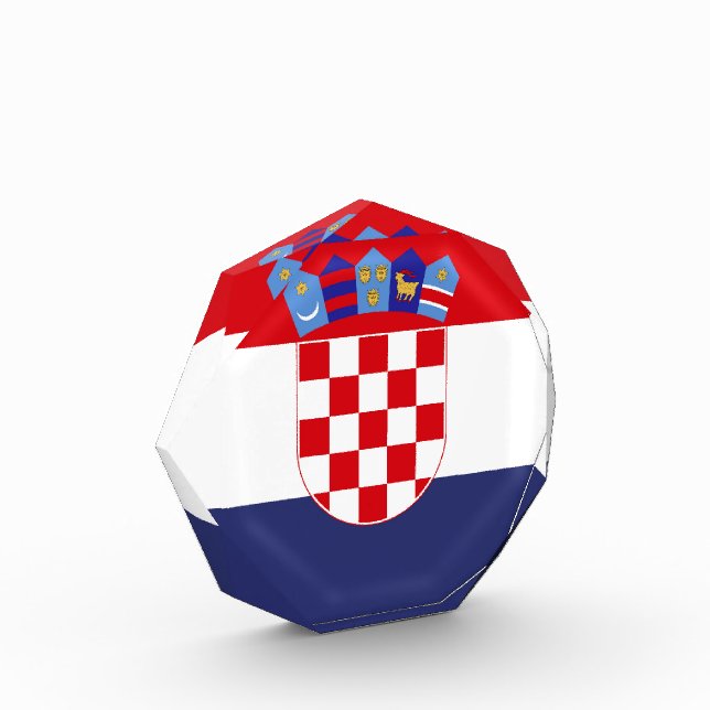 Kroatien-Flagge Fotoblock (Links)