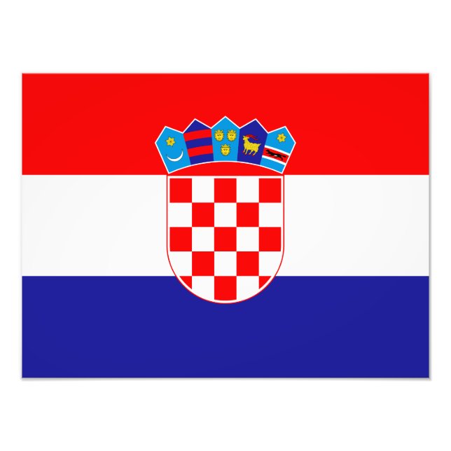 Kroatien-Flagge Fotodruck (Vorne)