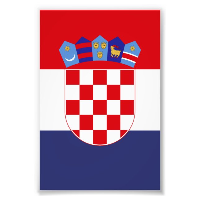 Kroatien-Flagge Fotodruck (Vorne)