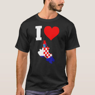 Kroatien-Flagge für Krk I Liebe Krk T-Shirt