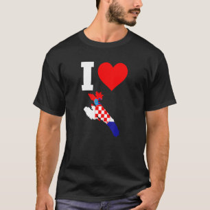 Kroatien Flagge für Rab I Liebe Rab T-Shirt