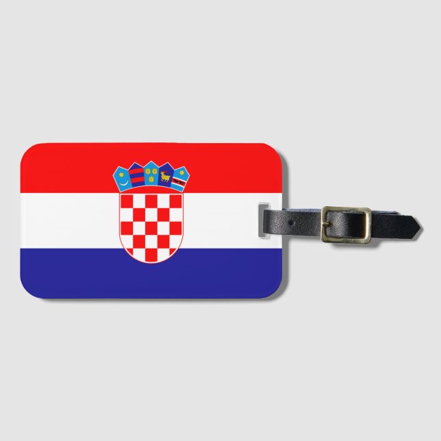 Kroatien-Flagge Gepäckanhänger (Vorderseite (Horizontal))