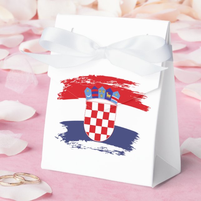 Kroatien-Flagge Geschenkschachtel (Hochzeit)