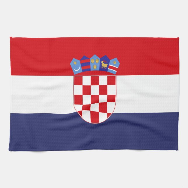 Kroatien-Flagge Geschirrtuch (Horizontal)
