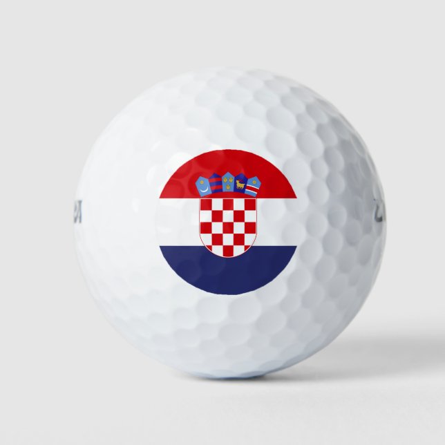 Kroatien-Flagge Golfball (Vorderseite)