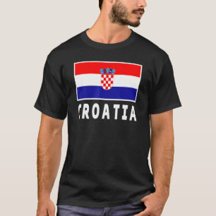 Kroatien-Flagge im Vintage-Stil Retro kroatisches T-Shirt