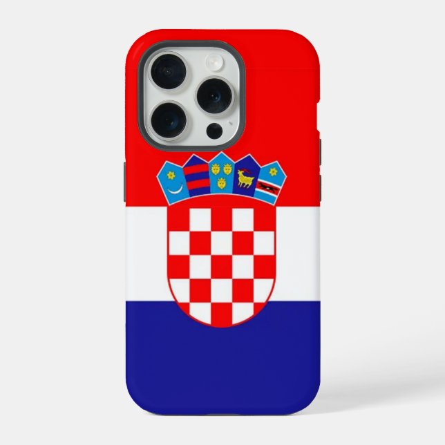 Kroatien-Flagge iPhone Hülle (Rückseite)