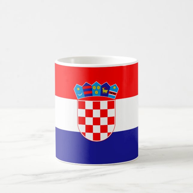Kroatien-Flagge Kaffeetasse (Mittel)