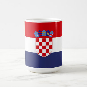 Kroatien-Flagge Kaffeetasse