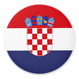Kroatien-Flagge Keramikknauf