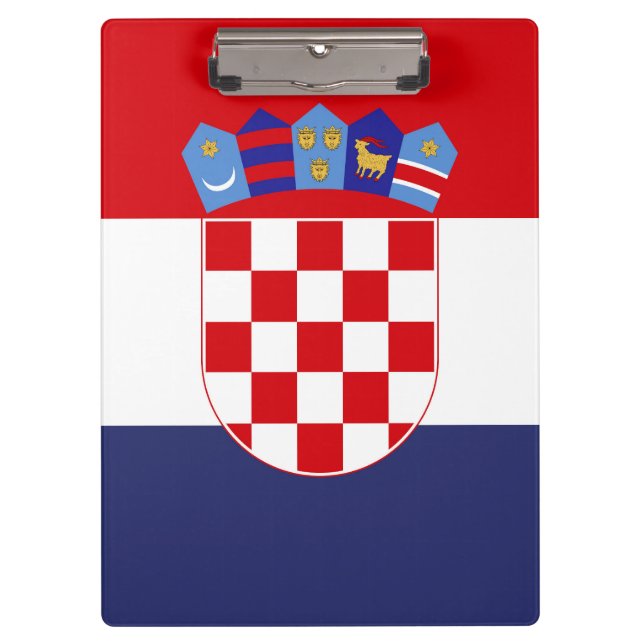 Kroatien-Flagge Klemmbrett (Vorderseite)