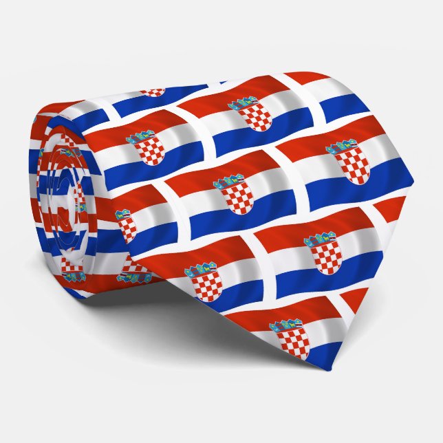 Kroatien Flagge Krawatte (Gerollt)