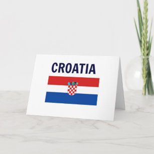 Kroatien - Flagge Kroatiens Karte