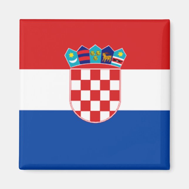 Kroatien: Flagge Kroatiens Magnet (Vorne)