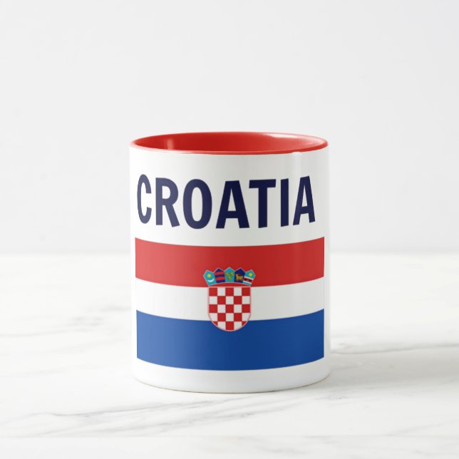 Kroatien - Flagge Kroatiens Tasse (Zentrum)