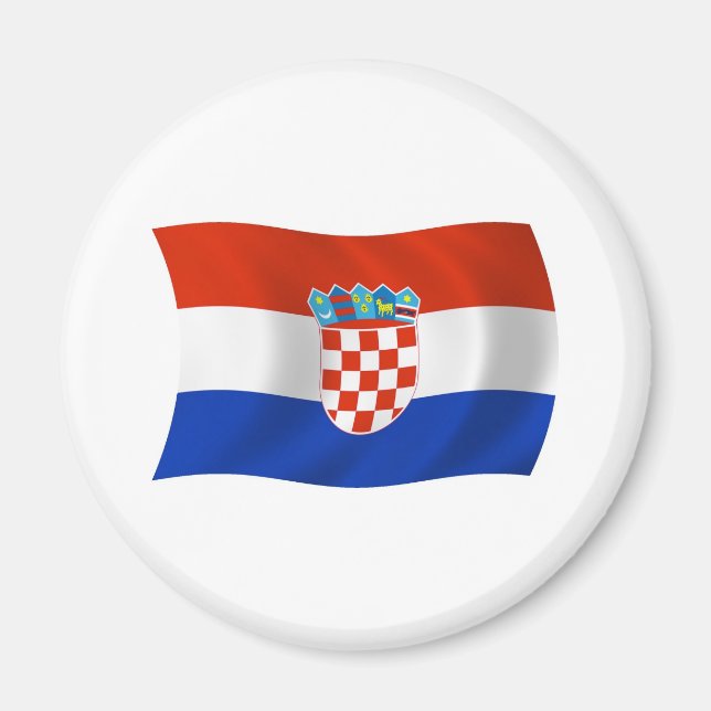 Kroatien Flagge Magnet (Vorne)