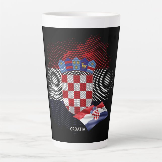 Kroatien-Flagge Milchtasse (Vorderseite)