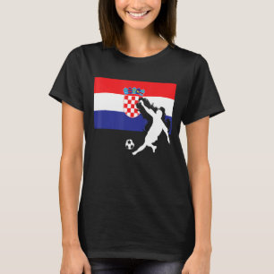 Kroatien Flagge mit Fußballspieler T-Shirt