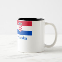 Kroatien-Flagge mit Namen auf Kroaten