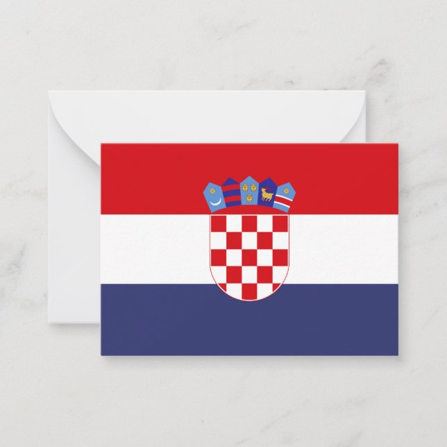 Kroatien-Flagge Mitteilungskarte (Vorderseite)