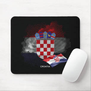 Kroatien-Flagge Mousepad