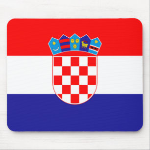 Kroatien-Flagge Mousepad