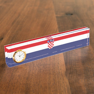 Kroatien-Flagge Namensplakette