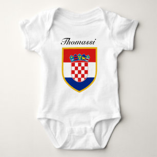 Kroatien-Flagge personalisiert Baby Strampler