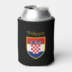 Kroatien-Flagge personalisiert Dosenkühler
