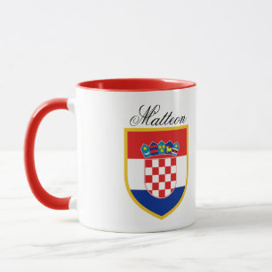 Kroatien-Flagge personalisiert Tasse