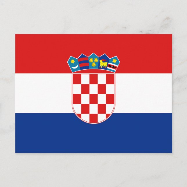 Kroatien Flagge Postkarte (Vorderseite)