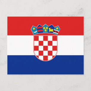 Kroatien Flagge Postkarte