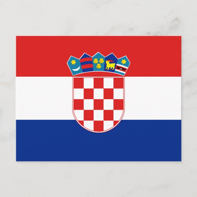 Kroatien Flagge Postkarte (Vorderseite)