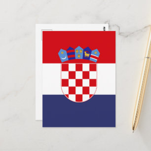Kroatien-Flagge Postkarte