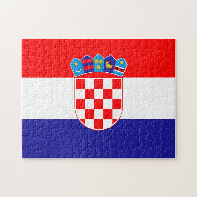 Kroatien-Flagge Puzzle (Horizontal)