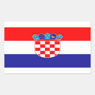 Kroatien-Flagge Rechteckiger Aufkleber