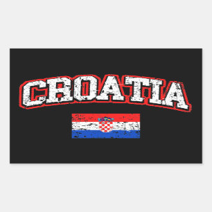 Kroatien-Flagge Rechteckiger Aufkleber