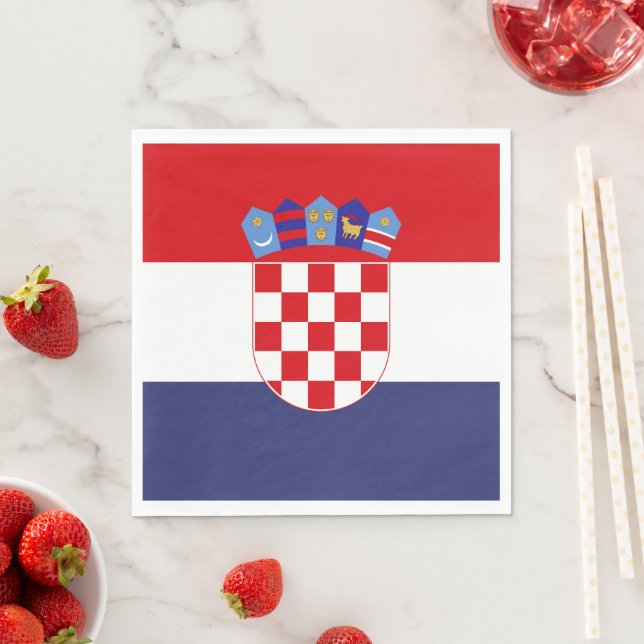 Kroatien-Flagge Serviette (Beispiel)