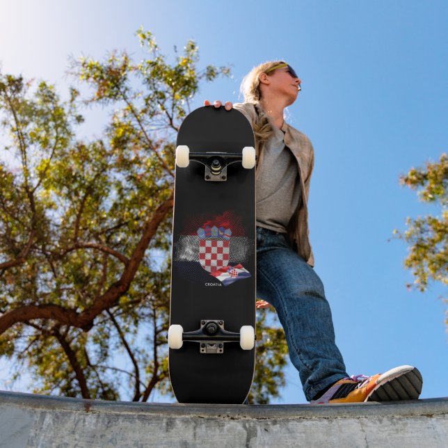 Kroatien-Flagge Skateboard (Außenbereich 1)