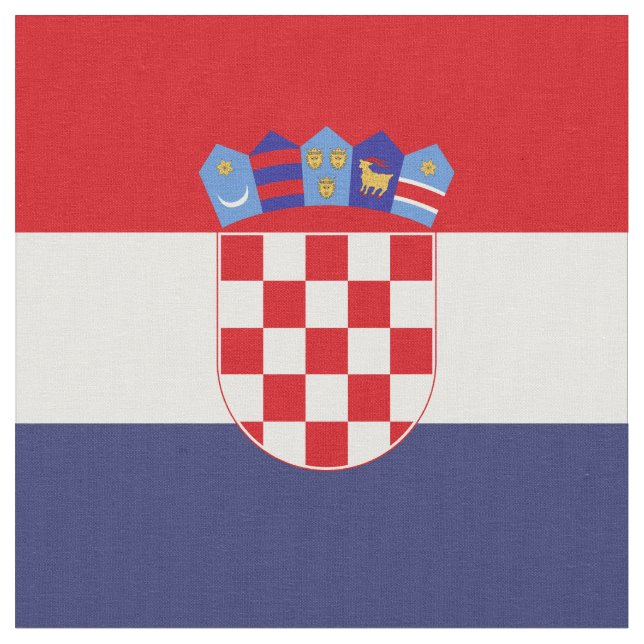 Kroatien-Flagge Stoff (Nahaufnahme)