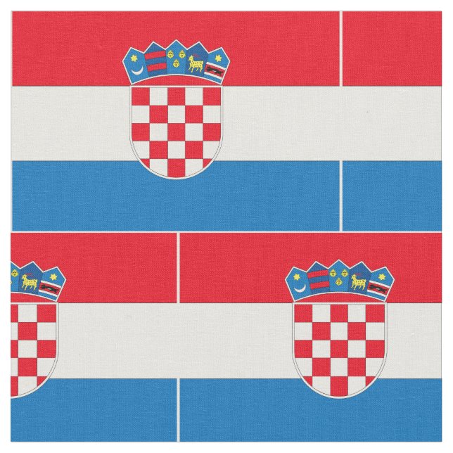 Kroatien-Flagge Stoff (Nahaufnahme)