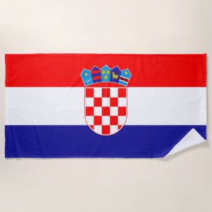 Kroatien-Flagge Strandtuch