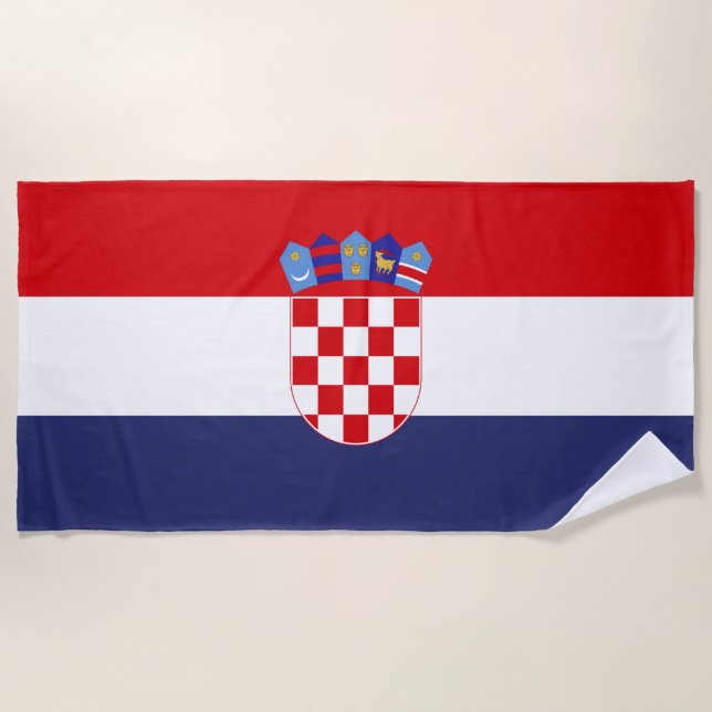 Kroatien-Flagge Strandtuch (Vorderseite)