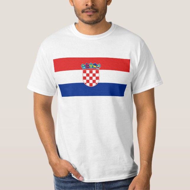 Kroatien-Flagge Stunde Hrvatska T-Shirt (Vorderseite)