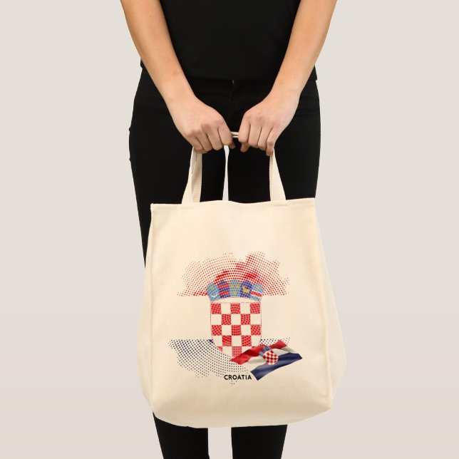Kroatien-Flagge Tragetasche (Vorderseite (Produkt))