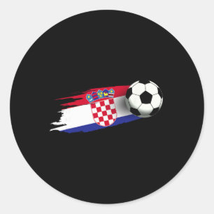 Kroatien-Flagge Trikot kroatische Fußballmannschaf Runder Aufkleber