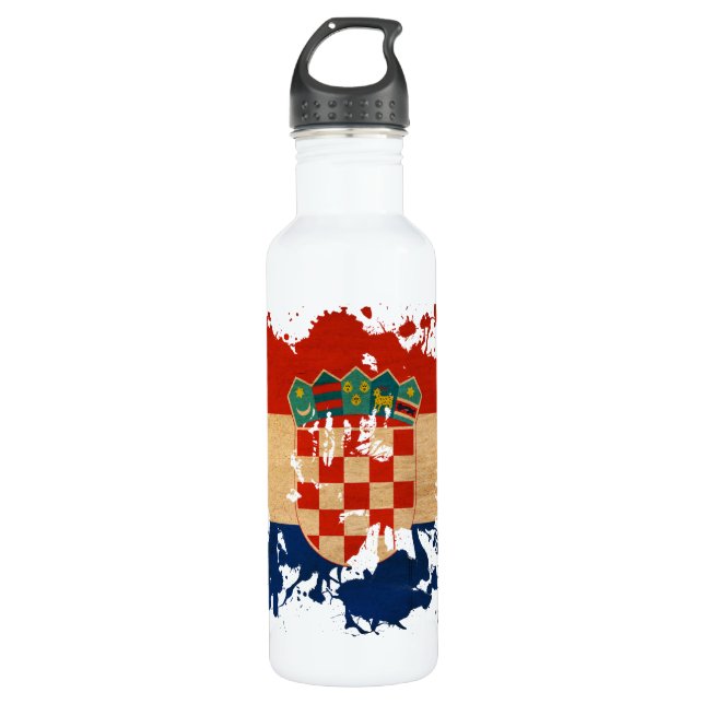 Kroatien-Flagge Trinkflasche (Vorderseite)
